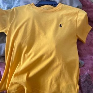 Young men , ages 10-16 . polo yellow shirt , size small .